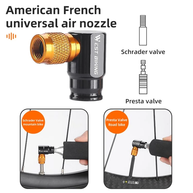 WEST BIKING YP0719349 Multifunction CRV Steel Bicycle Repair Tool CO2 Air Nozzle Screwdriver Wrench Kit