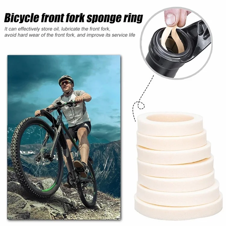 ZTTO HMQ 2Pcs MTB Vélo Amortisseur Avant Fourche Éponge Anneau Anti-poussière Vélo Fourche Anneau de Soins - 30MM