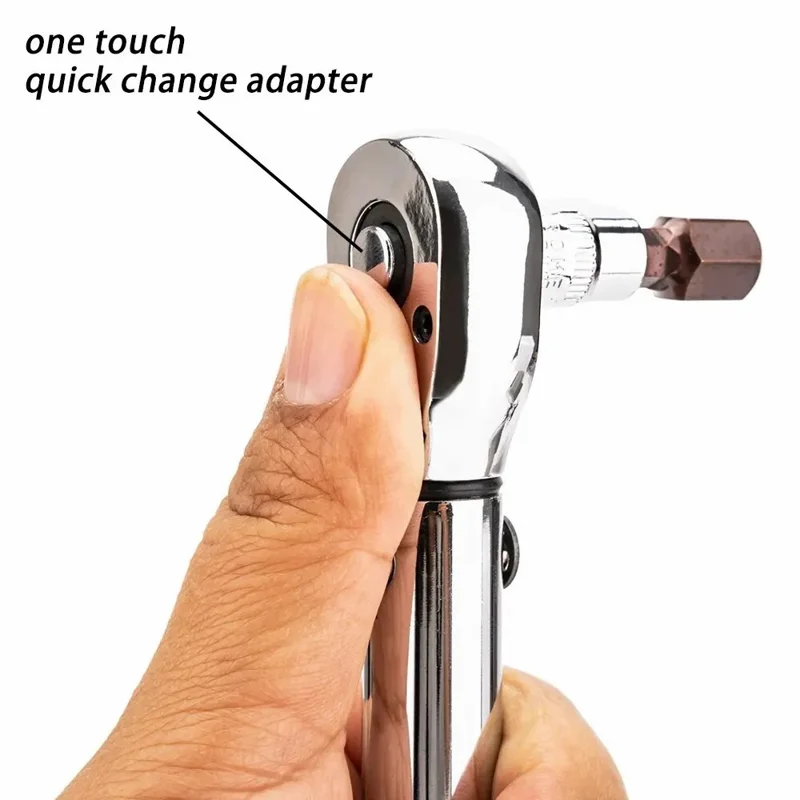 ZTTO 15Pcs 1 / 4" Drive Socket Ratchet Wrench Set 2-24Nm Adjustable Repairing Tool