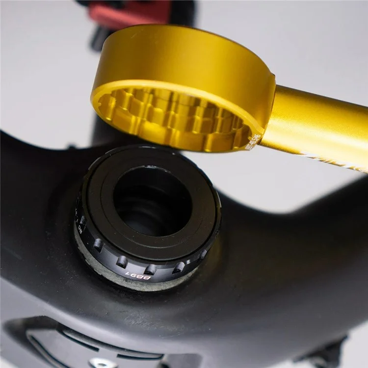 ZTTO Fahrrad-Innenlager-Schlüssel, Aluminiumlegierung, Straßen-MTB, Fahrradkurbelgarnitur-Spanner - Schwarz