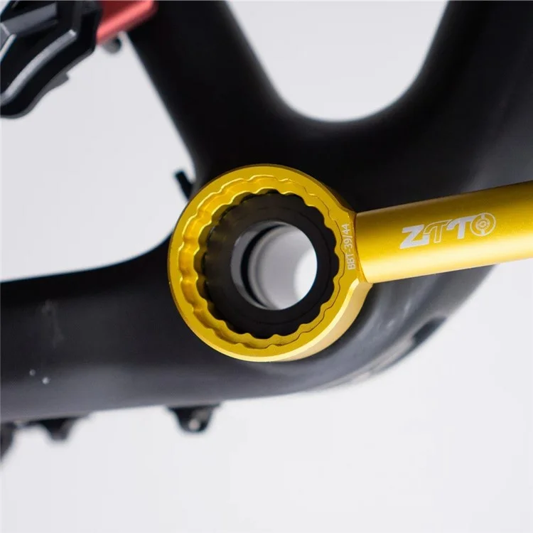 ZTTO Fahrrad-Innenlager-Schlüssel, Aluminiumlegierung, Straßen-MTB, Fahrradkurbelgarnitur-Spanner - Schwarz