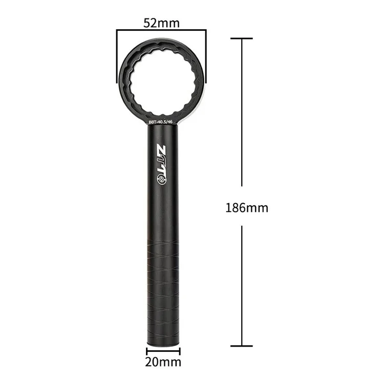 ZTTO Fahrrad-Innenlager-Schlüssel, Aluminiumlegierung, Straßen-MTB, Fahrradkurbelgarnitur-Spanner - Schwarz
