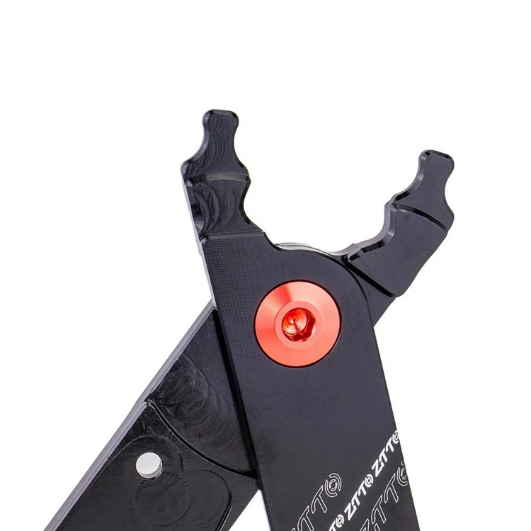 ZTTO MSKQ 4 en 1 Herramienta de extracción de enlaces de cadena de bicicleta, palanca de neumáticos, extractor de válvula de núcleo de aleación de aluminio - Negro