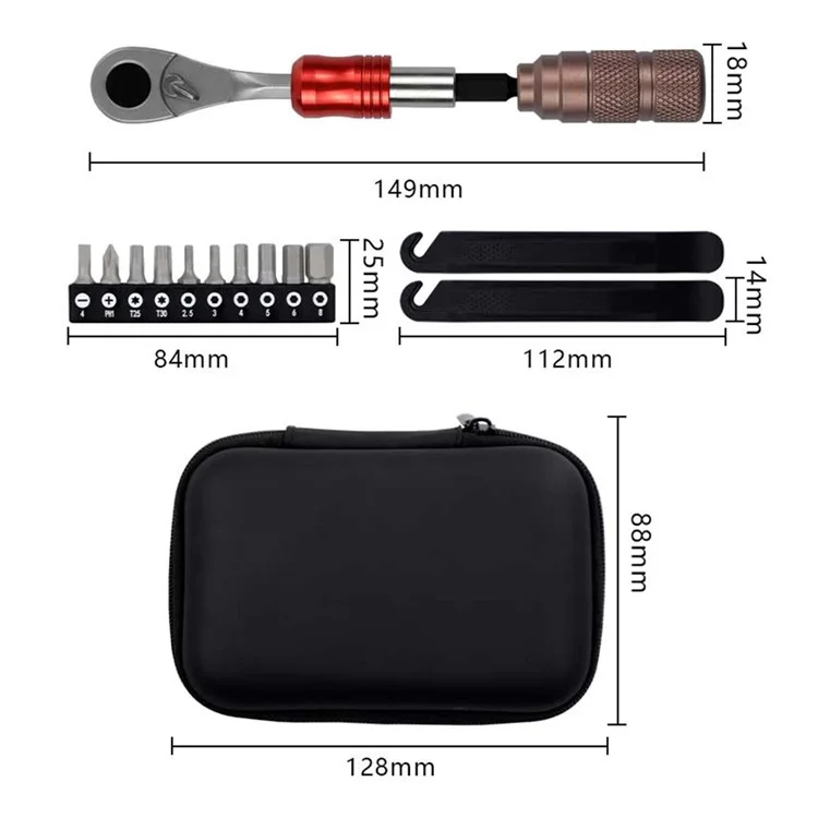 E22904 Bicycle Torque Wrench Set Bike Repair Tool with Storage Bag