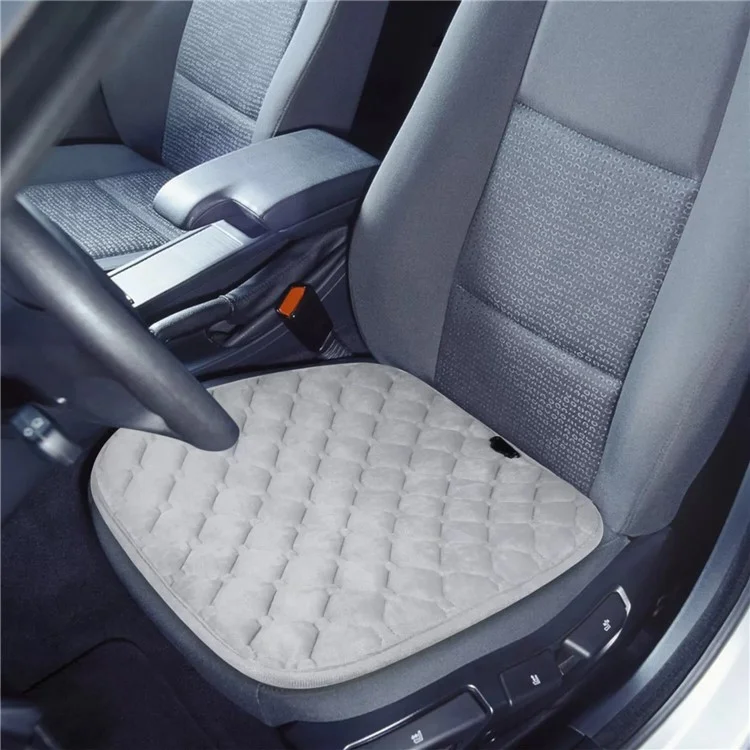 12V Mechanical Switch USB Electric Heating Car Seat Cushion Warm Winter Seat Heater Mat - Grey
