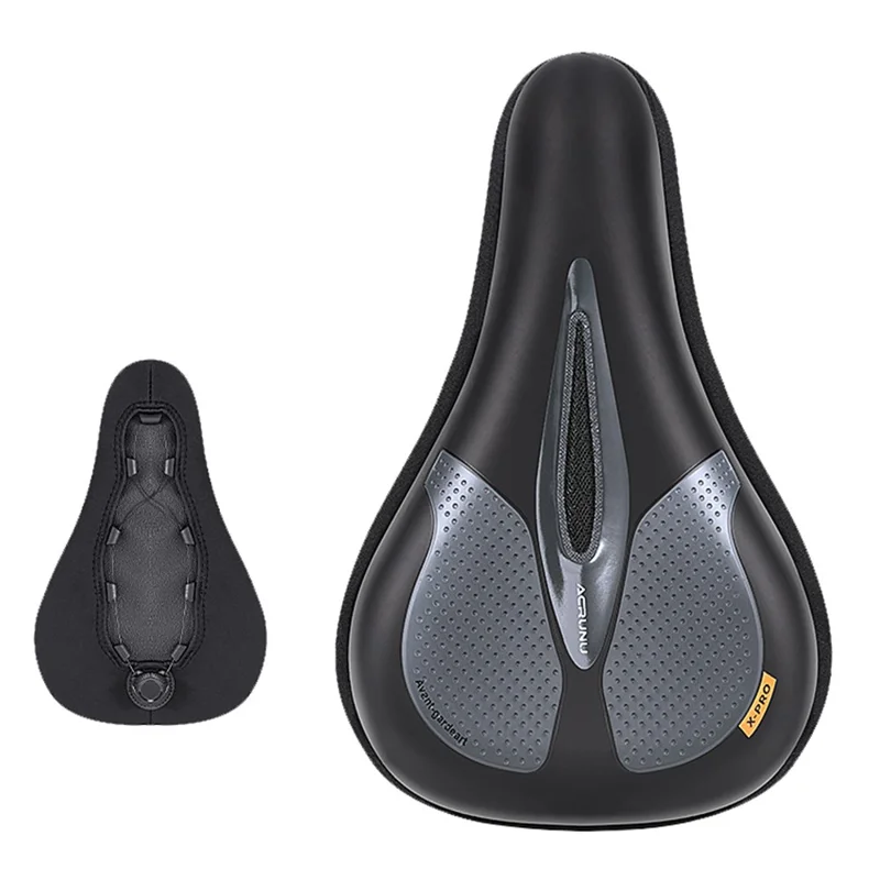 ACRUNU Absorirs Absorir Mémoire Mode Selle de Bicyle PU PU Curture Curt - Noir