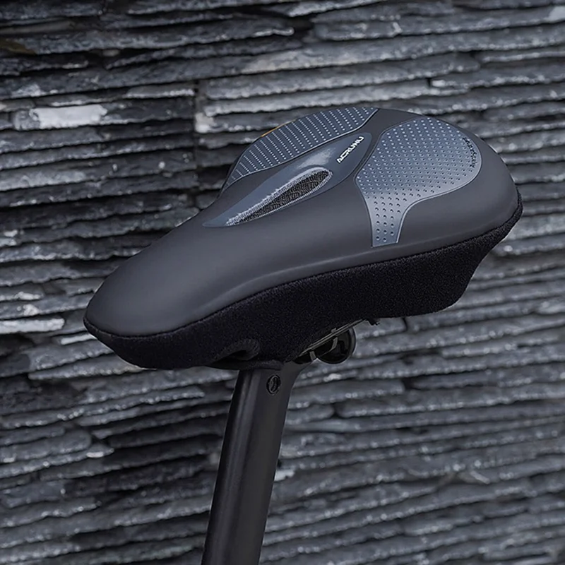ACRUNU Absorirs Absorir Mémoire Mode Selle de Bicyle PU PU Curture Curt - Noir