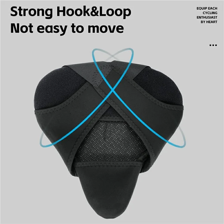 WEST BIKING YP0801231 Bike Saddle Cover Widen Thicken Shock Absorption Bicycle Seat Cushion, 25.5x26.5cm - Black