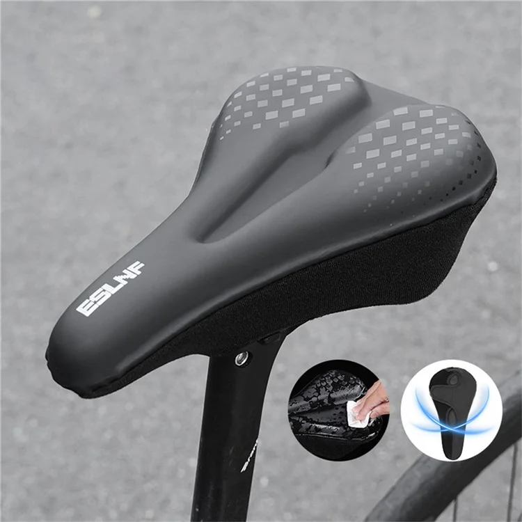 ESLNF 08CU0005 Waterproof PU Leather Bicycle Saddle Breathable Bike Seat Cushion - Large Rhombus