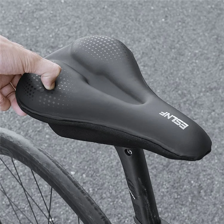 ESLNF 08CU0005 Waterproof PU Leather Bicycle Saddle Breathable Bike Seat Cushion - Large Rhombus