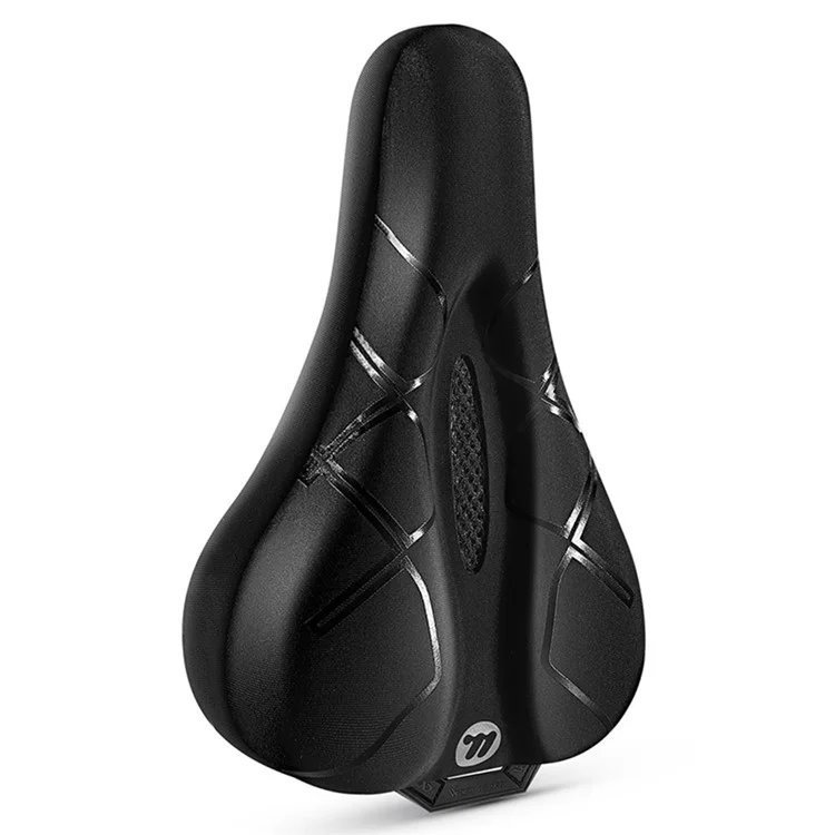 WEST BIKING Bicycle Seat Cover Silicone Memory Sponge Saddle Cushion Pad with Adjust Knob - Stripe Black