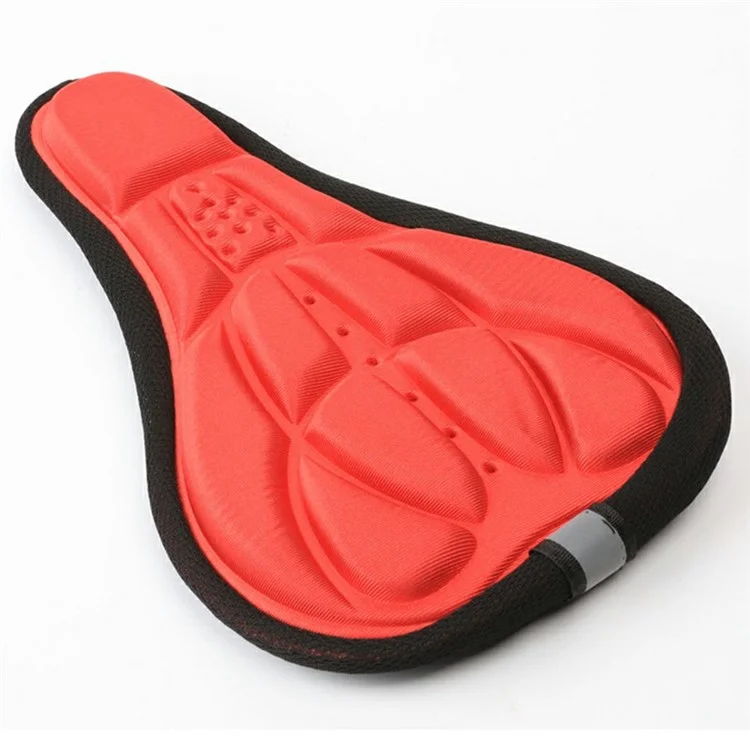 Housse de selle de vélo Coussin matelassé 3D pour vélos de montagne/fixe Accessoire de cyclisme - Rouge