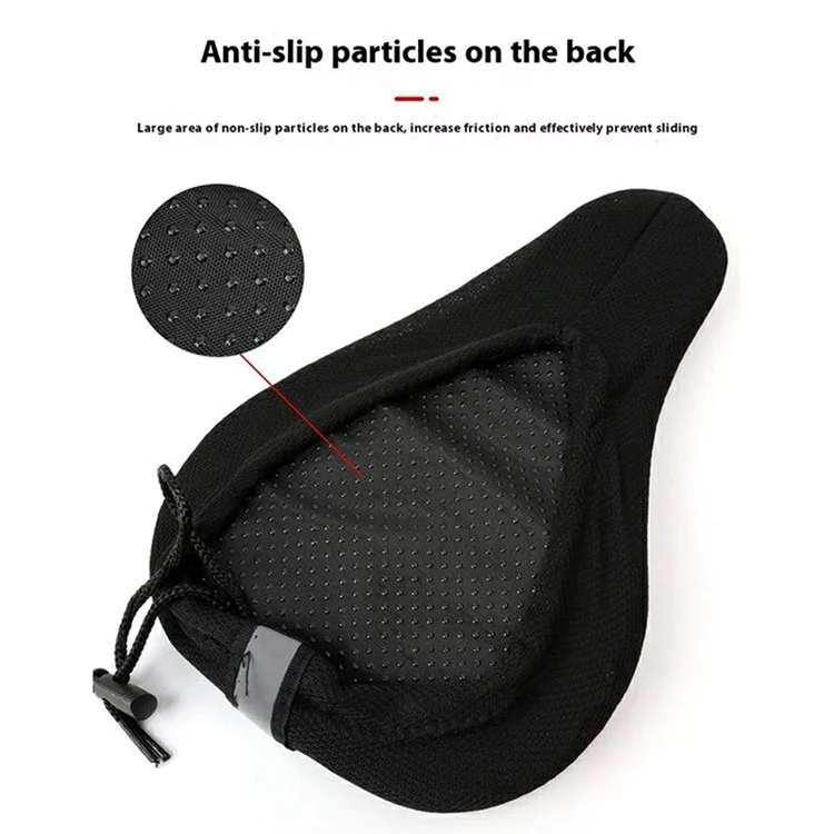 Housse de selle de vélo Coussin matelassé 3D pour vélos de montagne/fixe Accessoire de cyclisme - Rouge