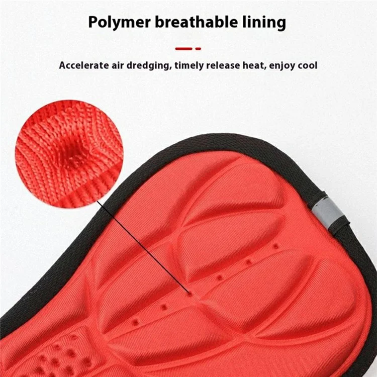 Housse de selle de vélo Coussin matelassé 3D pour vélos de montagne/fixe Accessoire de cyclisme - Rouge