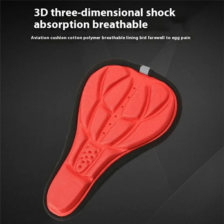 Housse de selle de vélo Coussin matelassé 3D pour vélos de montagne/fixe Accessoire de cyclisme - Rouge