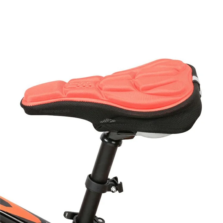 Housse de selle de vélo Coussin matelassé 3D pour vélos de montagne/fixe Accessoire de cyclisme - Rouge