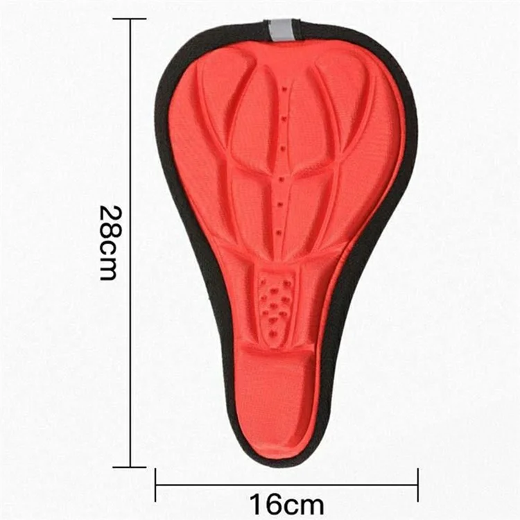Housse de selle de vélo Coussin matelassé 3D pour vélos de montagne/fixe Accessoire de cyclisme - Rouge
