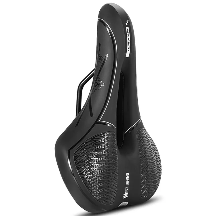 West Biking Bicycle Saddle Reflective Soft PU Leather Mtb Tochofroping Seat Cushion - Style Sportif
