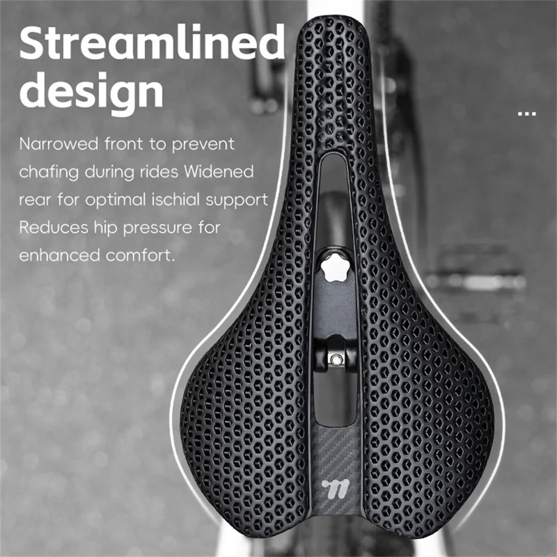 WEST BIKING YP0801248 3D-печатное велосипедное сиденье из хромолевой стали и нейлонового волокна для горных велосипедов, 245 x 145 мм