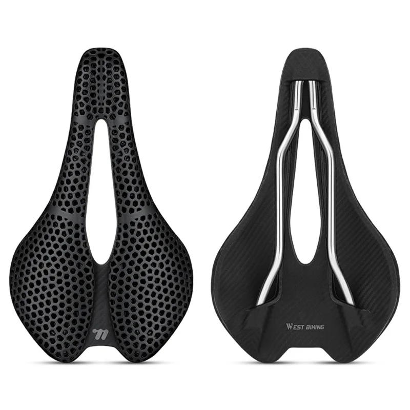 WEST BIKING YP0801248 3D-печатное велосипедное сиденье из хромолевой стали и нейлонового волокна для горных велосипедов, 245 x 145 мм