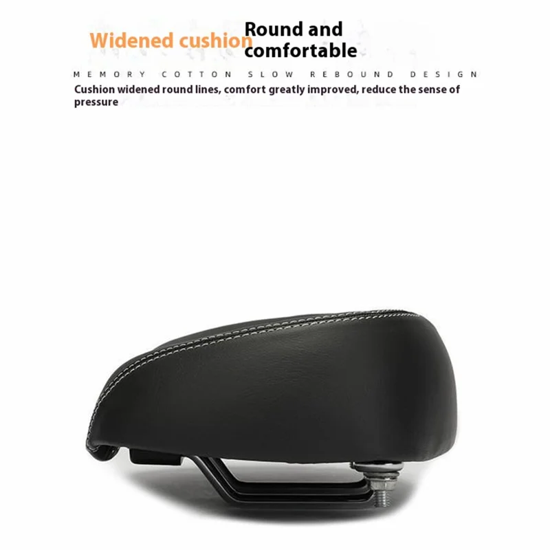 ZOYOSPORTS ZOYO-BS1143 Selle de Vélo VTT en Cuir PU Mousse de Polyuréthane, Siège Large sans Nez - Noir