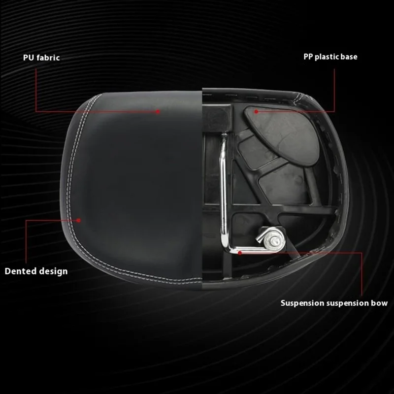 ZOYOSPORTS ZOYO-BS1143 Selle de Vélo VTT en Cuir PU Mousse de Polyuréthane, Siège Large sans Nez - Noir