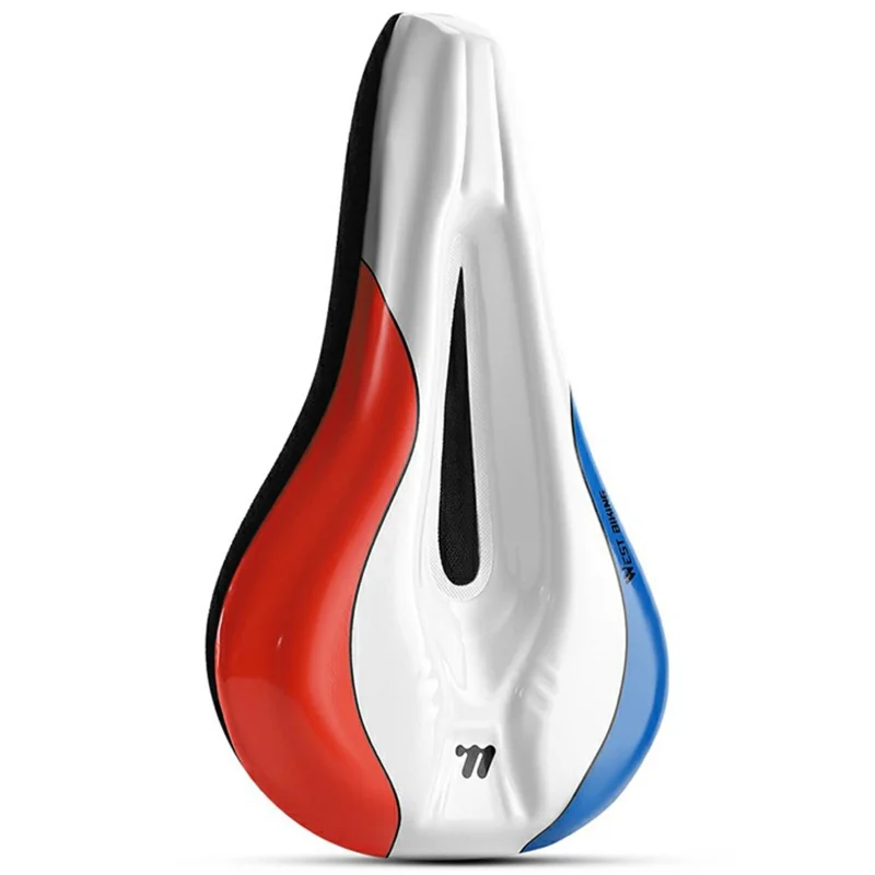 WEST BIKING YP0801256 Capa de Assento para Bicicleta Ciclismo Espuma de Memória Capa de Selim Macio - Vermelho / Azul / Branco