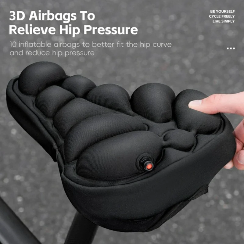 WEST BIKING YP0801259 Dimensione S Cuscino d'aria gonfiabile 3D per sella di bicicletta da montagna Antishock Imbottitura per sella da ciclismo