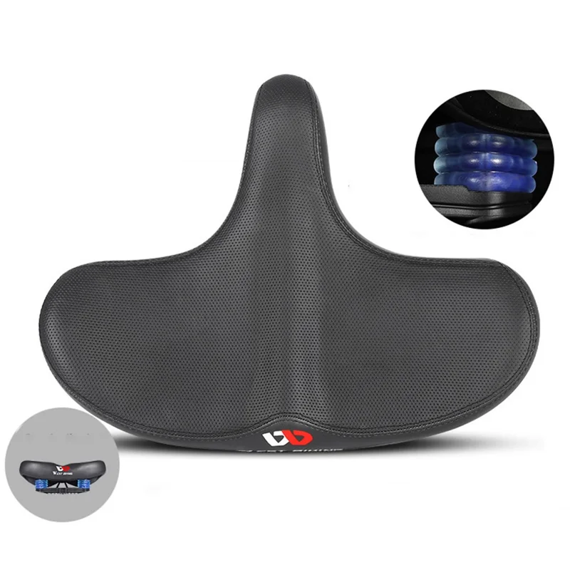 WEST BIKING YP0801125 Shockproof Breathable Mountain Bike MTB Road Bicycle Large Saddle Seat Cushion - Groove Style