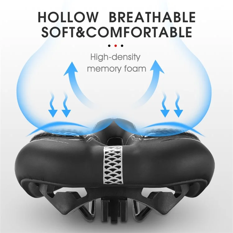 WEST BIKING YP0801128-129 Shockproof Bike Saddle Breathable MTB Road Bicycle Seat Cushion - Geometric Pattern (Silicone Type)