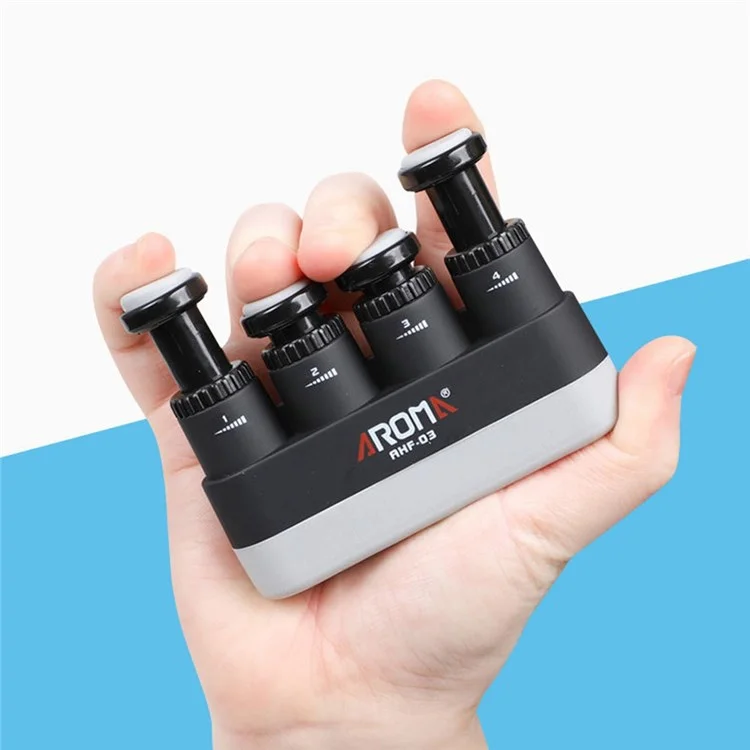 AROMA AHF-03 Resistenza Regolabile Pianoforte Pratica Finger Forza Trainer Mano Grip Forza Exerciser - Nero