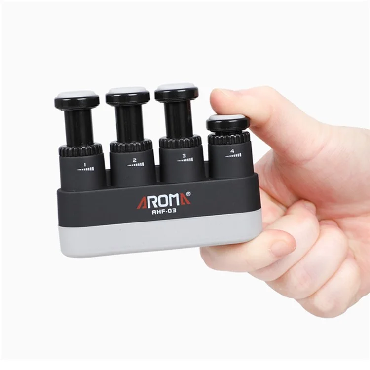 AROMA AHF-03 Resistenza Regolabile Pianoforte Pratica Finger Forza Trainer Mano Grip Forza Exerciser - Nero