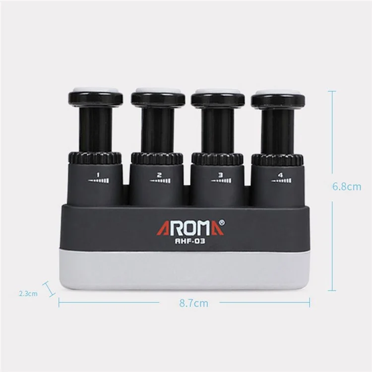 AROMA AHF-03 Resistenza Regolabile Pianoforte Pratica Finger Forza Trainer Mano Grip Forza Exerciser - Nero