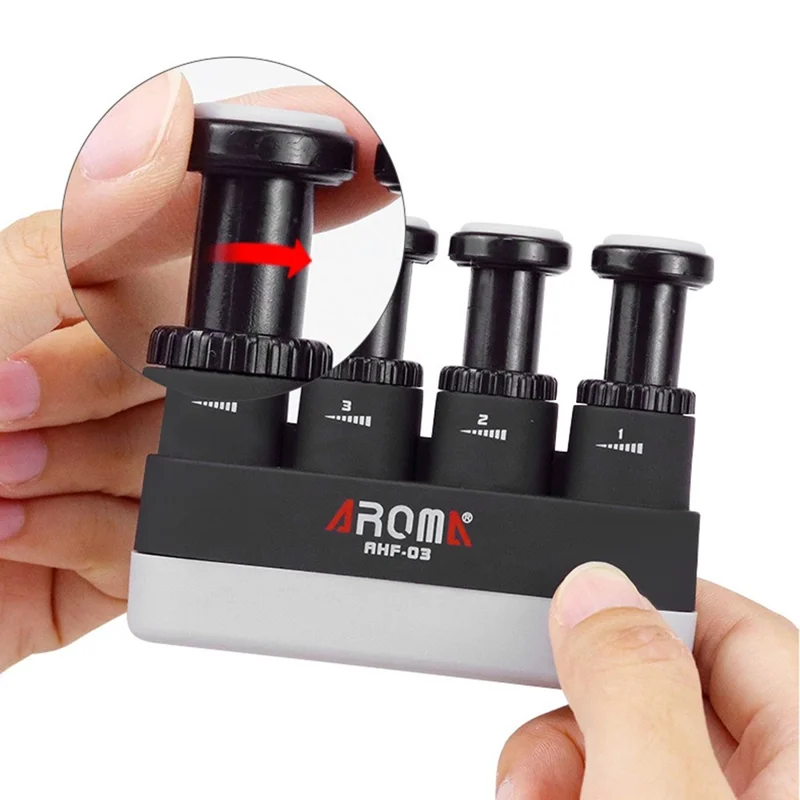 AROMA AHF-03 Verstelbare Weerstand Gitaar Piano Oefen Vingerkracht Trainer Handgreep Kracht Exerciser - Blauw