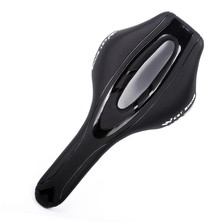 WEST BIKING YP0801072 Велосипедное седло из искусственной кожи, дышащее, с амортизацией - черное