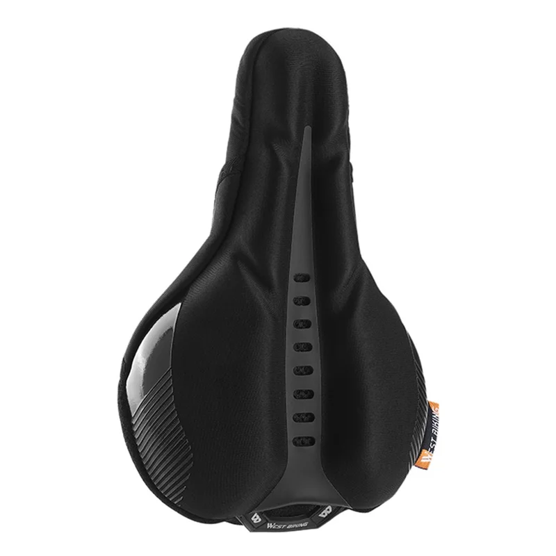 WEST BIKING YP0801177-178 Bike Cycling Saddle Cover Breathable Shock-absorption Memory Foam Bicycle Seat Cushion - Black