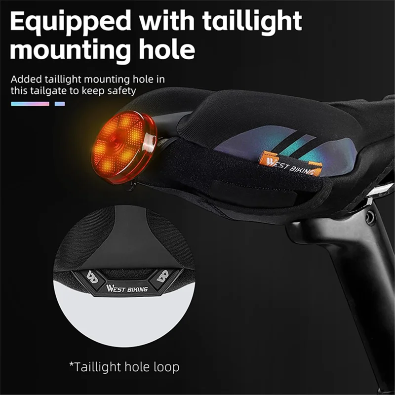 WEST BIKING YP0801177-178 Bike Cycling Saddle Cover Breathable Shock-absorption Memory Foam Bicycle Seat Cushion - Black