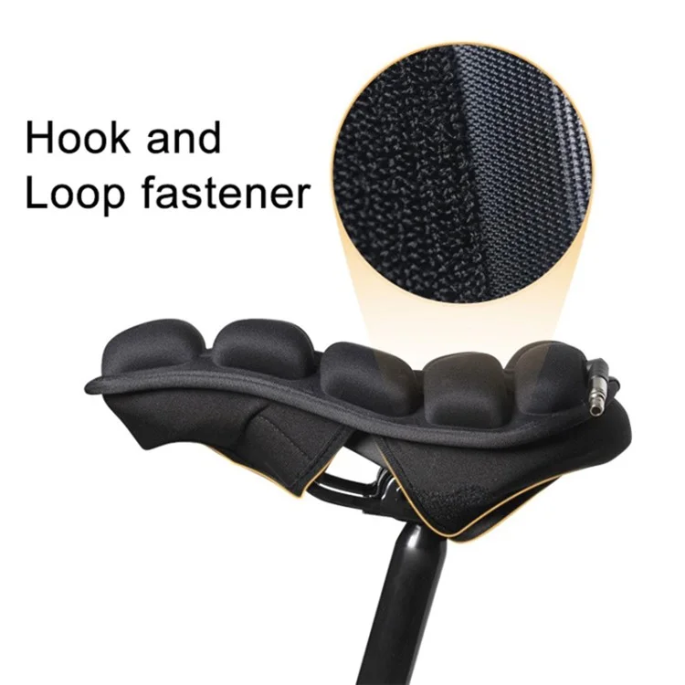 BC-203 2.0 Assento de Bicicleta Dobrável com Capa Preta, Almofada Inflável, com Bomba, Tamanho: P