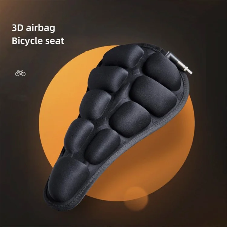 BC-203 2.0 Assento de Bicicleta Dobrável com Capa Preta, Almofada Inflável, com Bomba, Tamanho: P