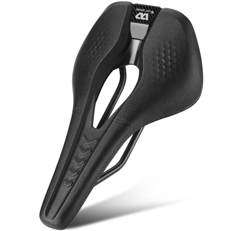 WEST BIKING YP0801188 Selle de vélo de route MTB, centre creux, en cuir de polyuréthane respirant pour vélo