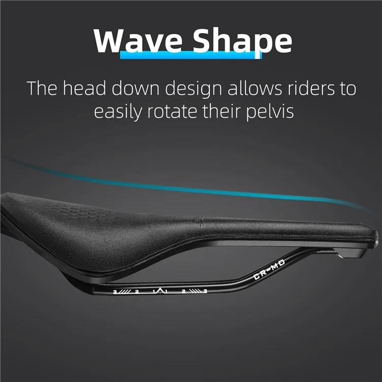 WEST BIKING YP0801188 Selle de vélo de route MTB, centre creux, en cuir de polyuréthane respirant pour vélo