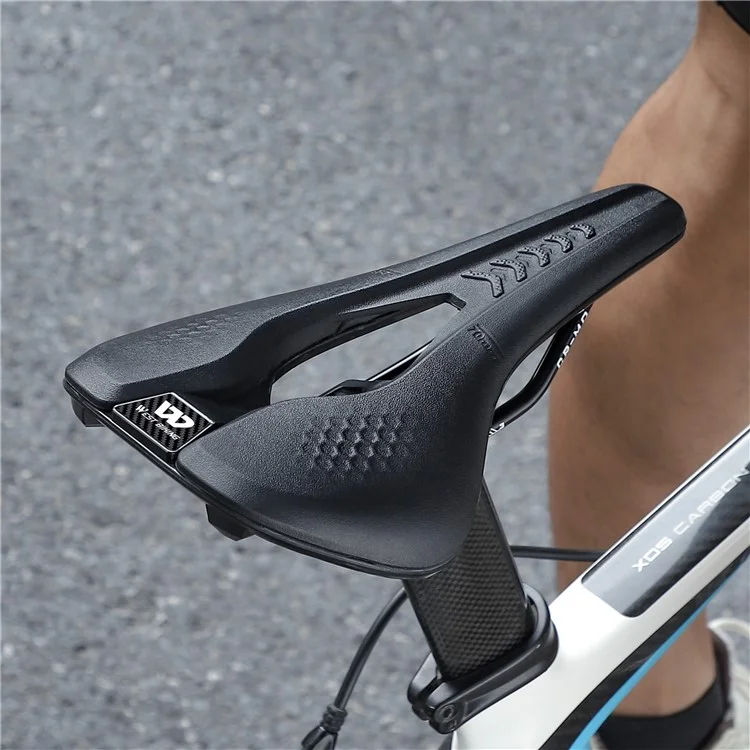 WEST BIKING YP0801188 Selle de vélo de route MTB, centre creux, en cuir de polyuréthane respirant pour vélo