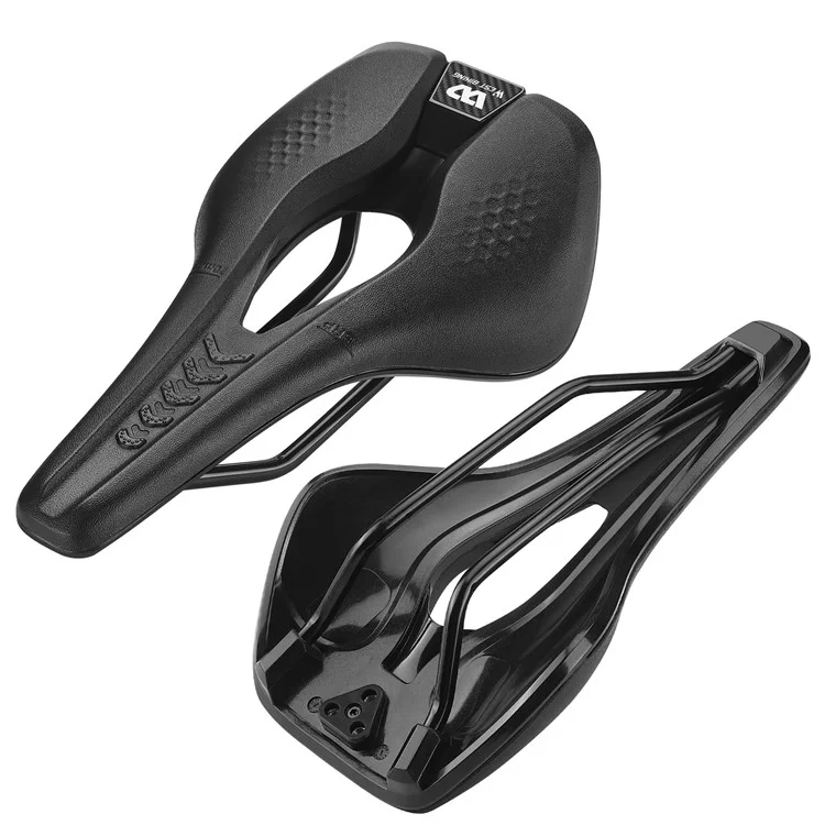 WEST BIKING YP0801188 Selle de vélo de route MTB, centre creux, en cuir de polyuréthane respirant pour vélo