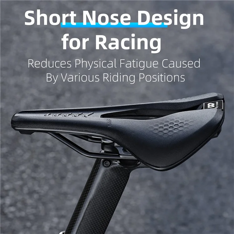 WEST BIKING YP0801188 Selle de vélo de route MTB, centre creux, en cuir de polyuréthane respirant pour vélo
