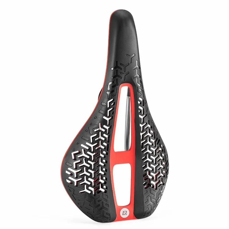 ROCKBROS LF0144 Bike Cycling TPEE+PA66 Sela Respirável Assento da Bicicleta Almofada - Preto+Vermelho