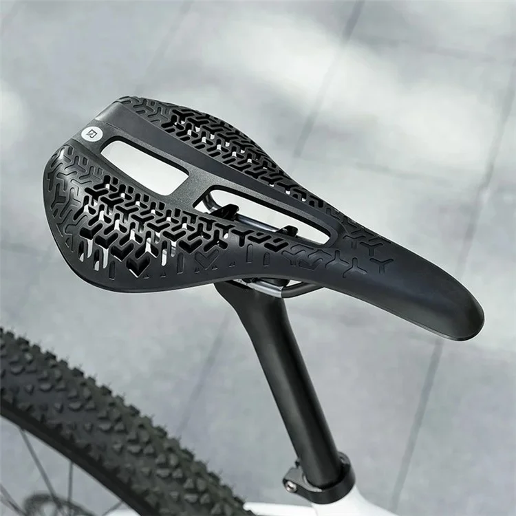 ROCKBROS LF0144 Bike Cycling TPEE+PA66 Sela Respirável Assento da Bicicleta Almofada - Preto+Vermelho