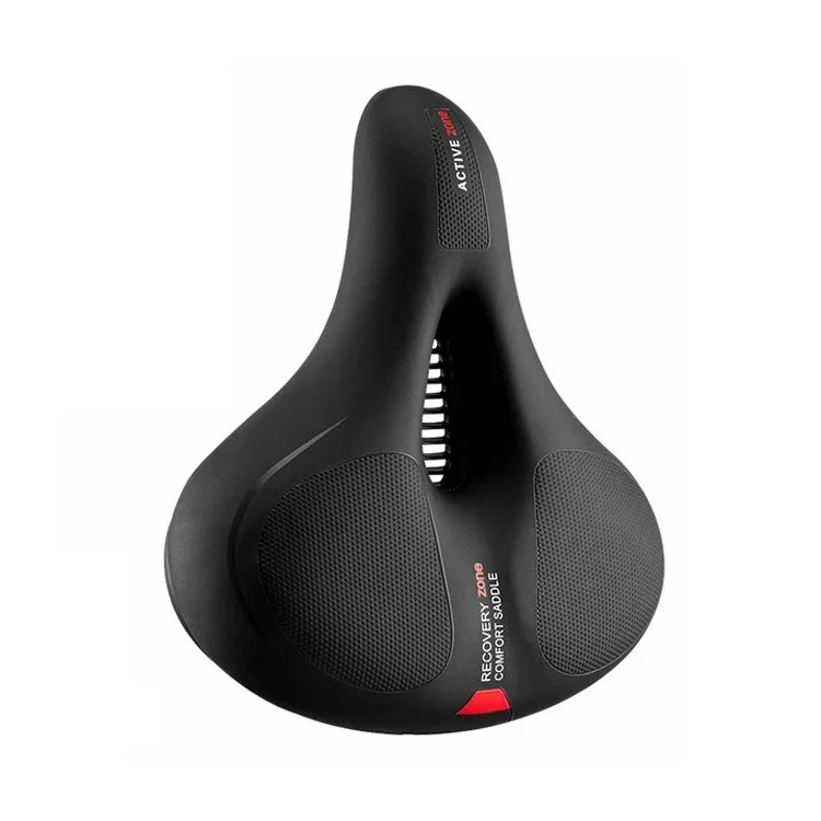 ROCKBROS AQ-6090 PU-Leder + Memory-Schaum Fahrradsitz Sattel Atmungsaktiver Fahrrad-Sitzkissen - Rot