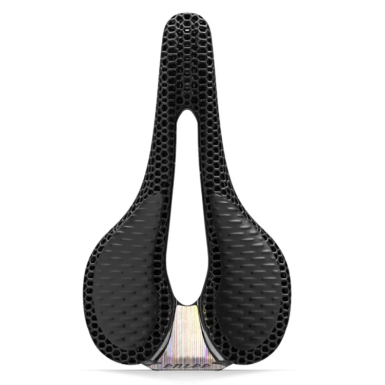 ENLEE E190 3D Printing Bike Cycling Saddle Carbon Fiber Breathable Bicycle Seat - Black