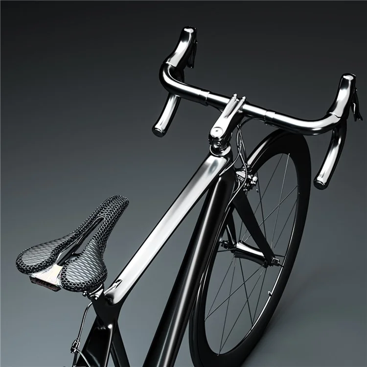 ENLEE E190 3D-Druck-Fahrrad-Fahrradsattel aus Kohlefaser, atmungsaktiv - Schwarz