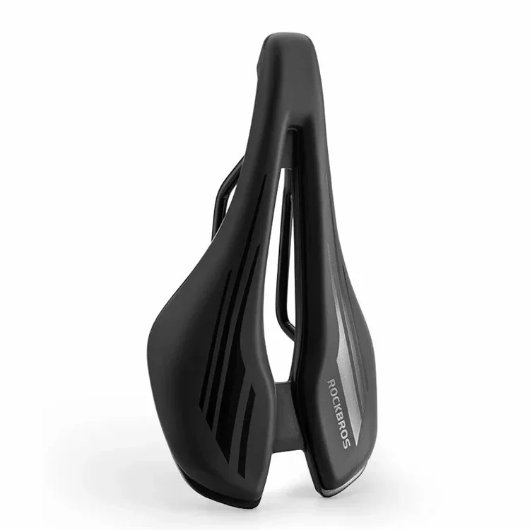 ROCKBROS 38210060001 Fahrradsattel aus PU-Leder + Stoßdämpfendem Schwamm, Hohlausführung